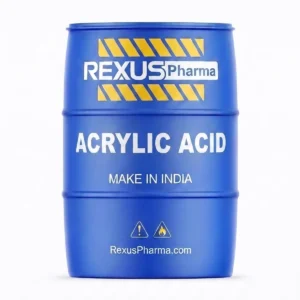 Acrylic Acid drum supplied and exported by Rexus Pharma Chem LLP, India
