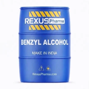 Benzyl Alcohol drum supplied and exported by Rexus Pharma Chem LLP, India