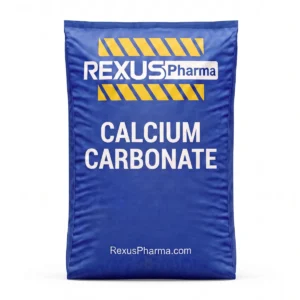 Calcium Carbonate bag supplied and exported by Rexus Pharma Chem LLP, India