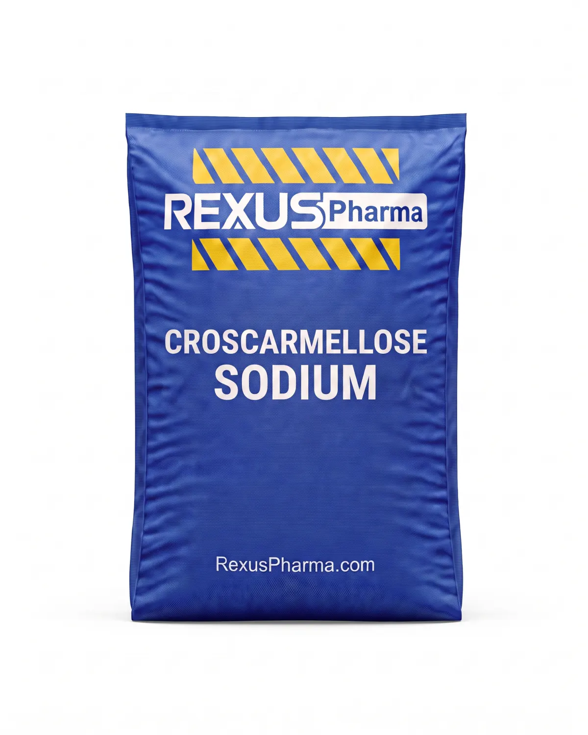 Croscarmellose Sodium bag supplied and exported by Rexus Pharma Chem LLP, India