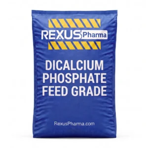 Dicalcium Phosphate Feed Grade bag supplied and exported by Rexus Pharma Chem LLP, India
