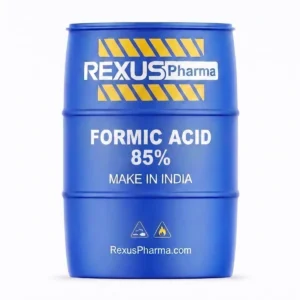 Formic Acid 85% drum supplied and exported by Rexus Pharma Chem LLP, India