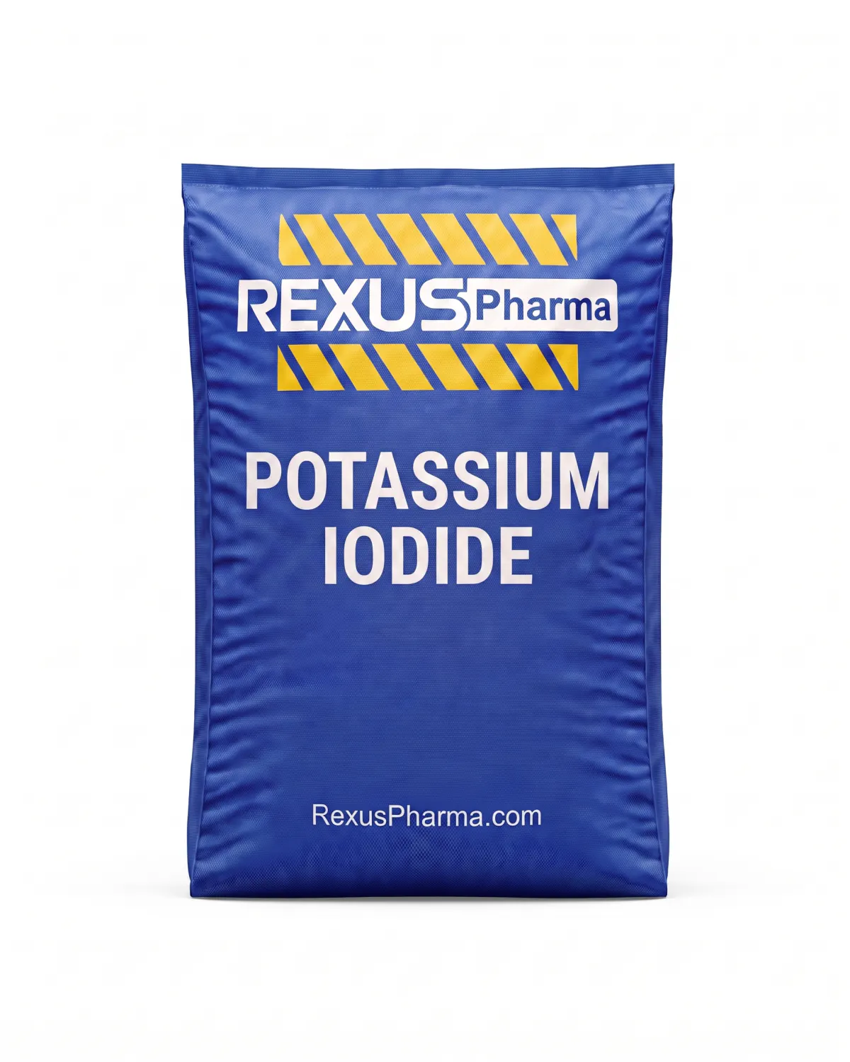Potassium Iodide bag supplied and exported by Rexus Pharma Chem LLP, India