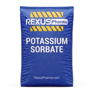 Potassium Sorbate bag supplied and exported by Rexus Pharma Chem LLP, India