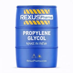 Propylene Glycol drum supplied and exported by Rexus Pharma Chem LLP, India