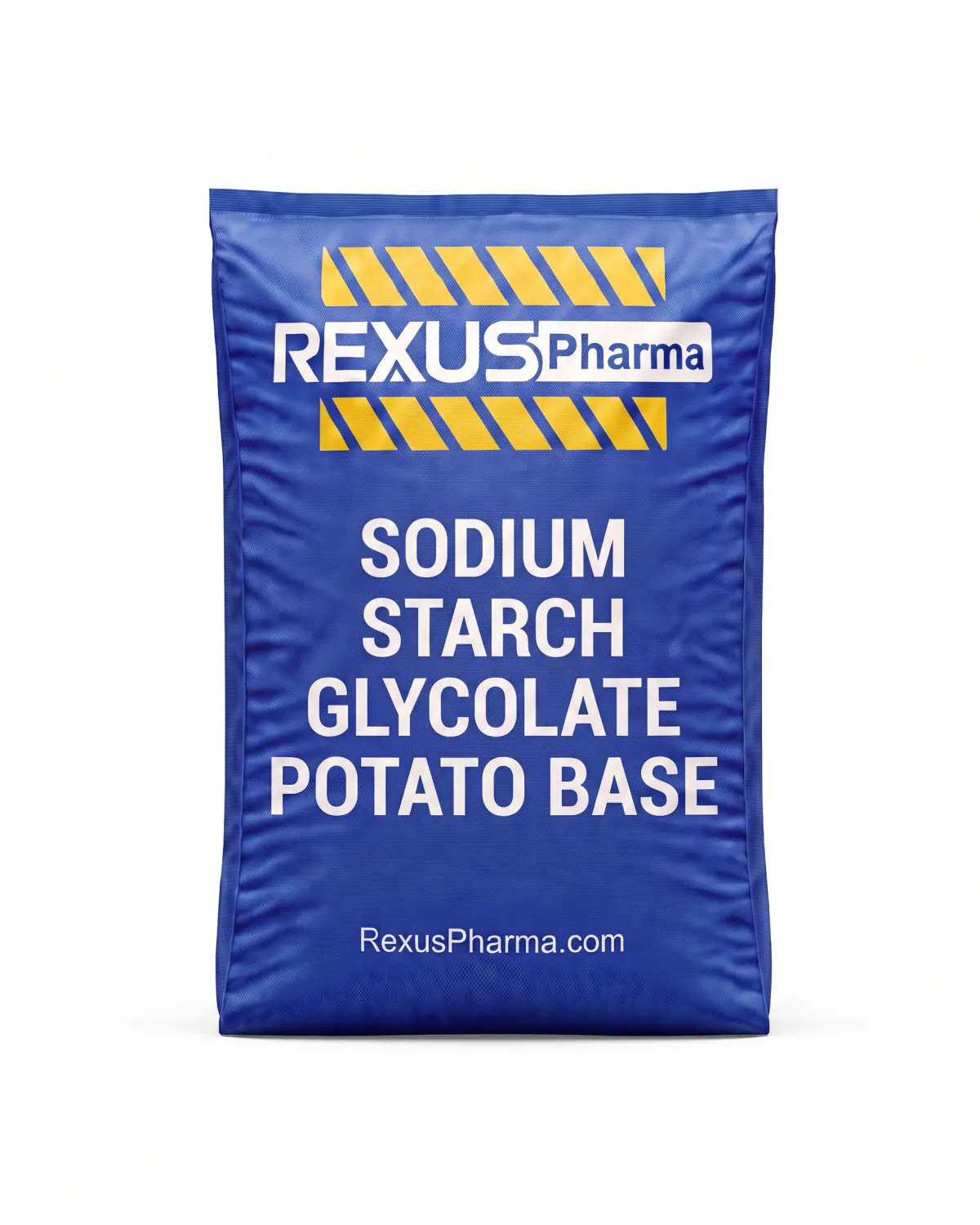 Sodium Starch Glycolate (Potato Base) bag supplied and exported by Rexus Pharma Chem LLP, India