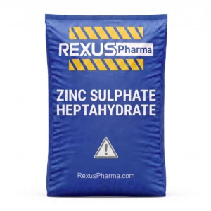 Zinc Sulphate Heptahydrate bag supplied and exported by Rexus Pharma Chem LLP, India